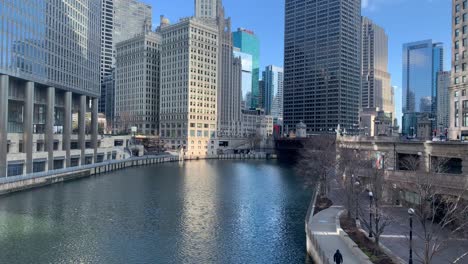chicago riverwalk sunny view hd