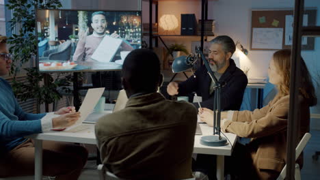 business meeting with video conference