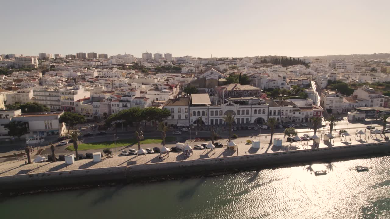 Riverside promenade at sunrise, Lagos , Algarve