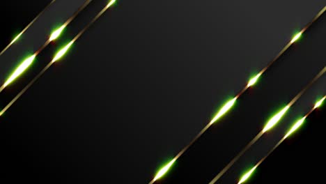 fondo negro y dorado abstracto con luz verde