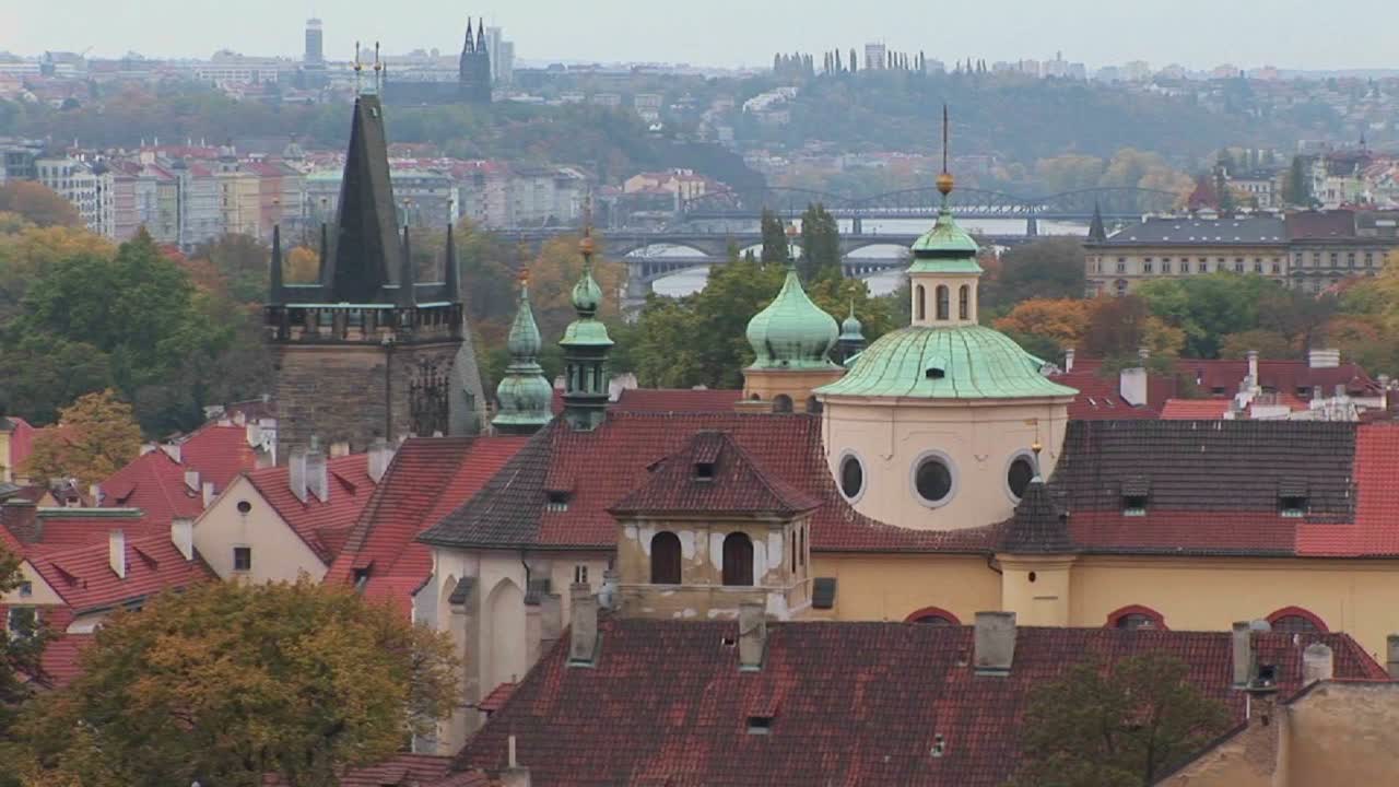 una vista de praga en la republica checa