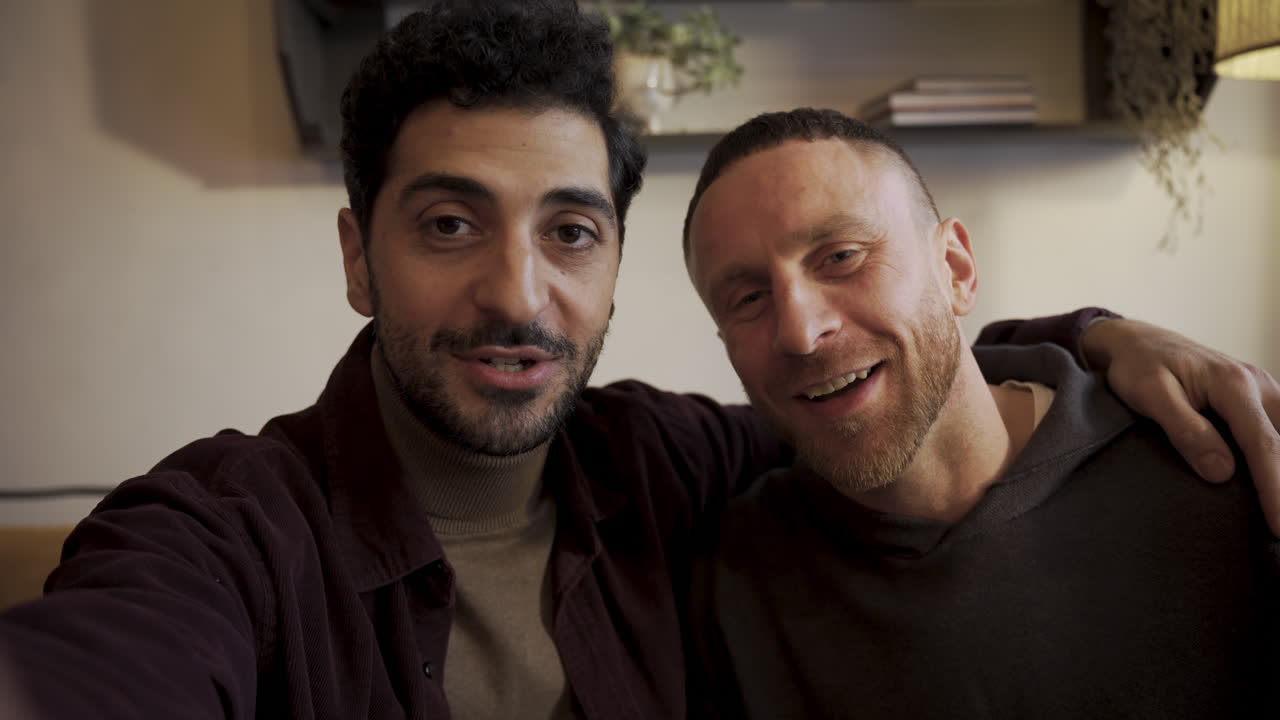 Friends talking to the camera