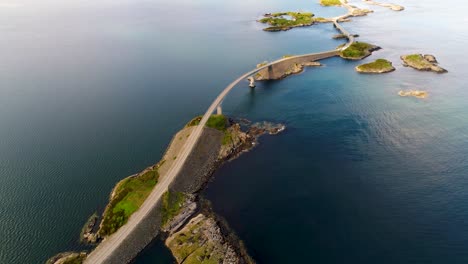 atlantic ocean road aerial footage norway