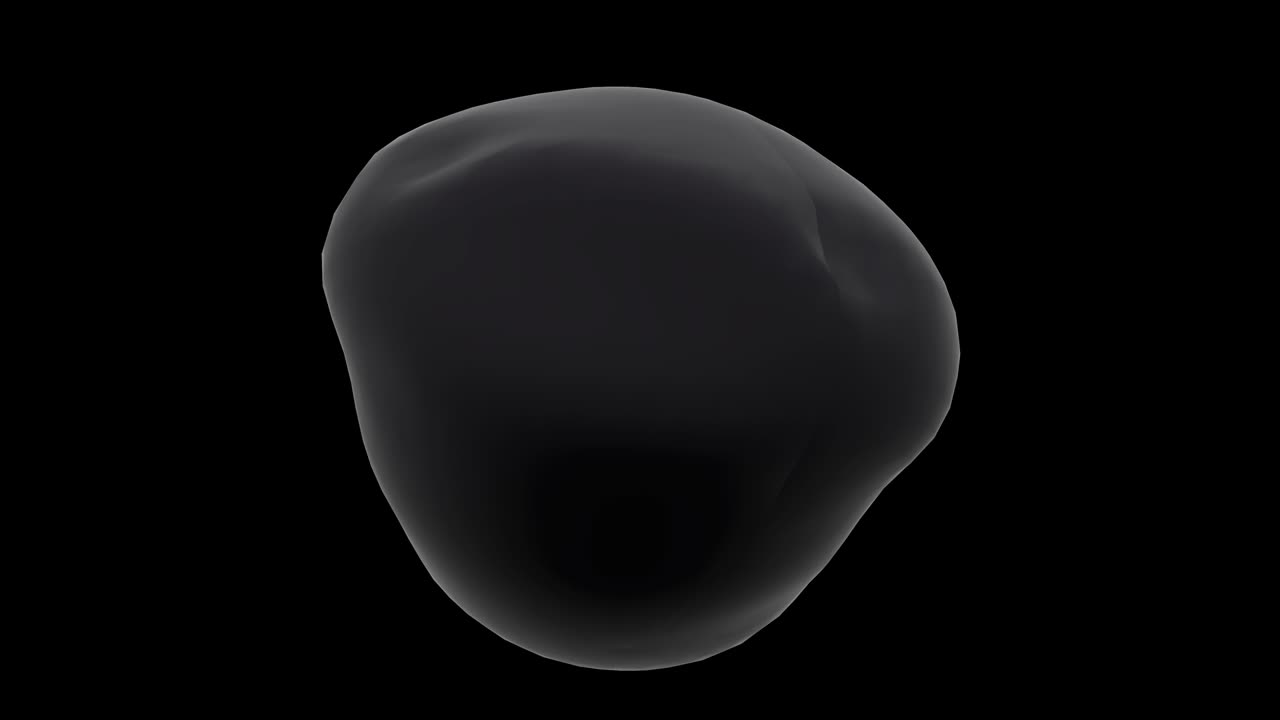 black sphere changes shape smooth on abstract 3d background 4k render space fantastic futuristic