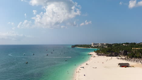 awesome white sandy beach and turquoise ocean in zanzibar, tanzania, time-lapse shot at 24 fps