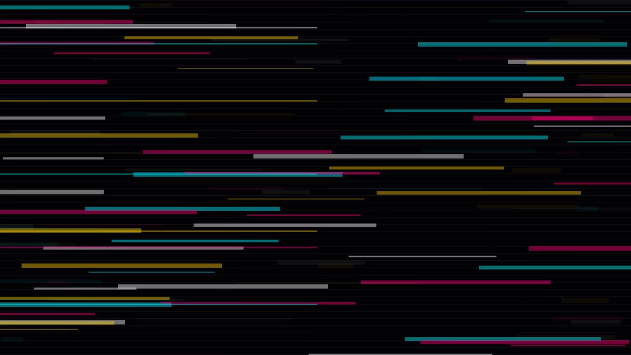 Effetto glitch digitale astratto con linee orizzontali in movimento