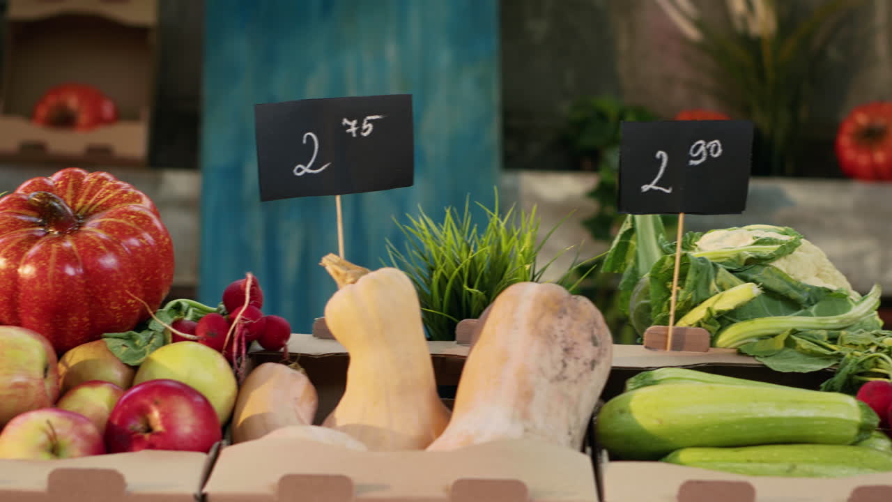 시장 에서 신선 한 농산물