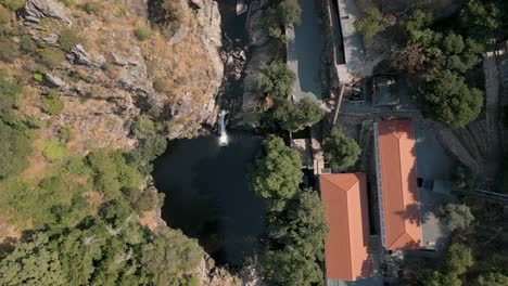top view over historic biel hydroelectric power plant museum, vila real, portugal