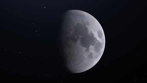 luna realista planeta tierra satélite girando en el espacio profundo. bucle sin costuras fondo digital. animación 3d