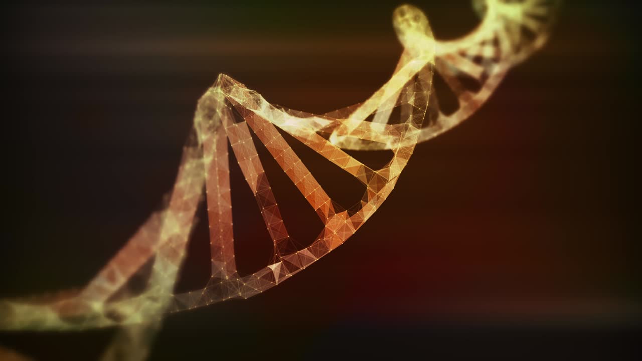 animación de fondo de la forma abstracta de la molécula de adn