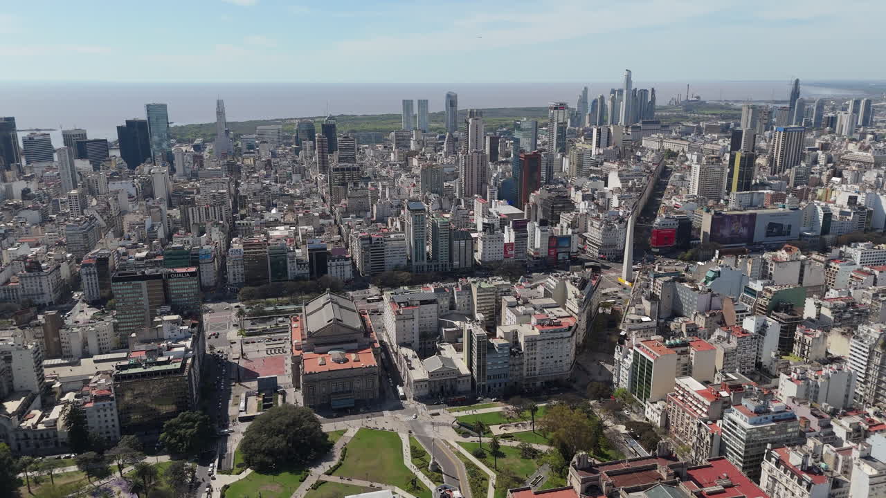 Aerial View of Buenos Aires Cityscape