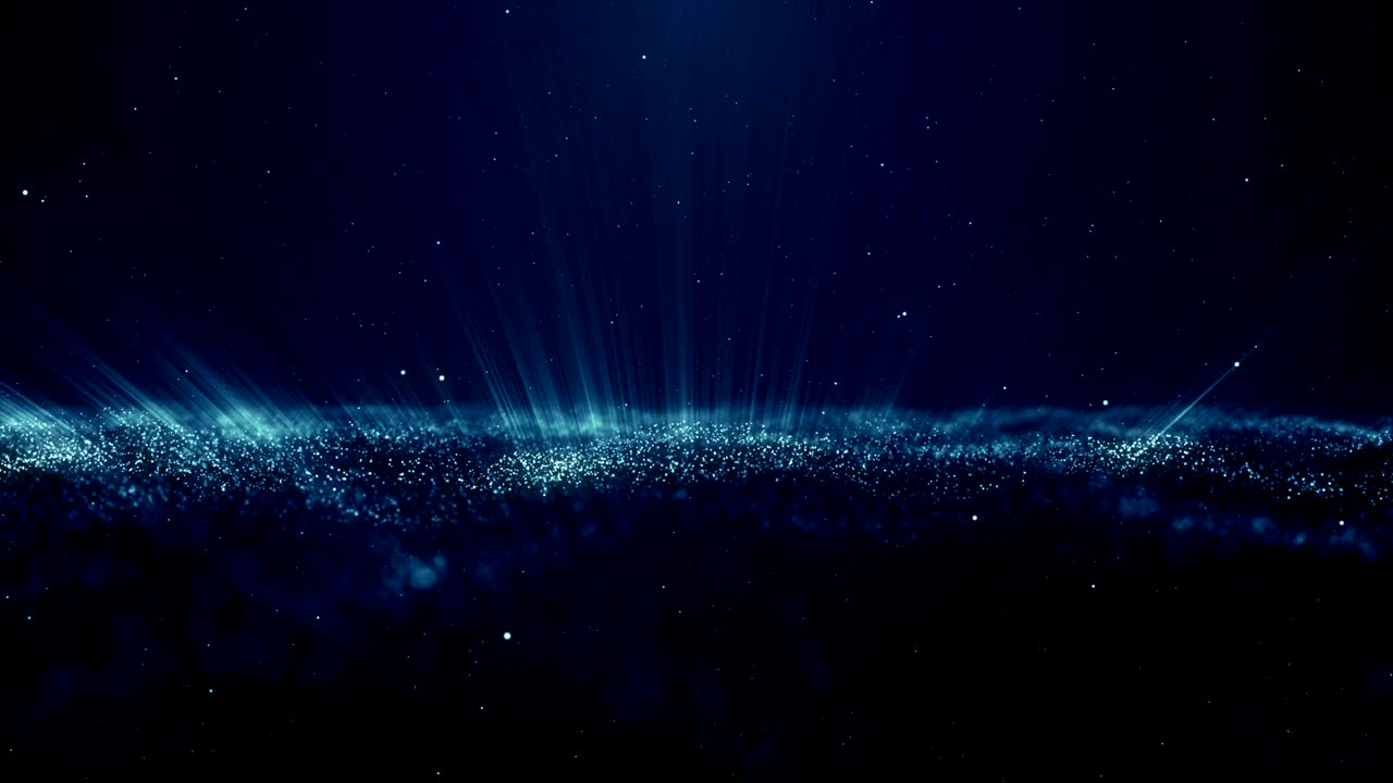 Particles Blue dust abstract light bokeh motion titles cinematic background loop