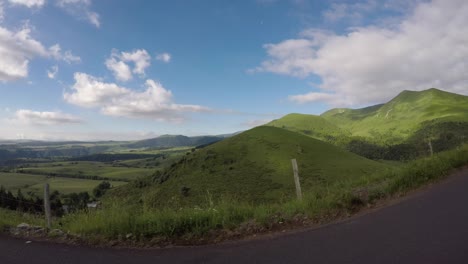 on the roads of puy-de-dôme in auvergne, france