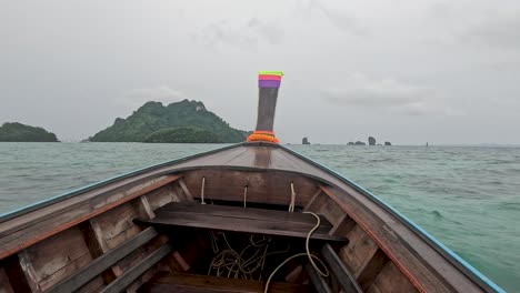 longtail boat trip in the ocean