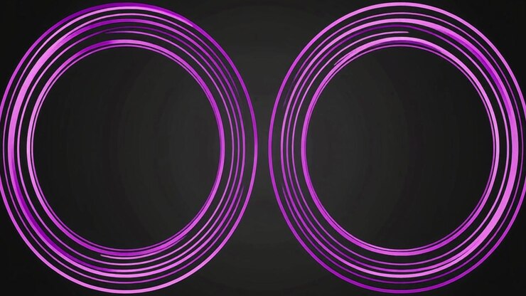 Abstract Animation of Expanding and Contracting Purple Rings