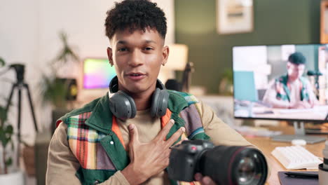 man holding a camera