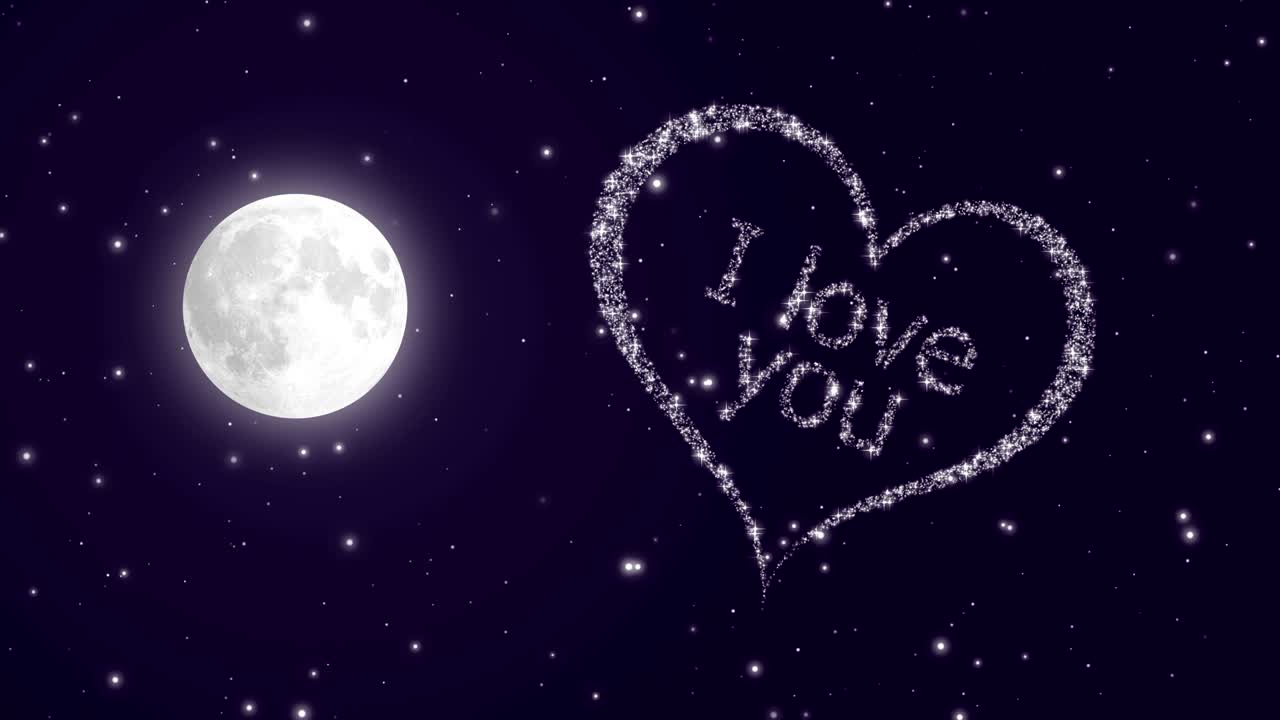 Title I love you from the stars in the night sky