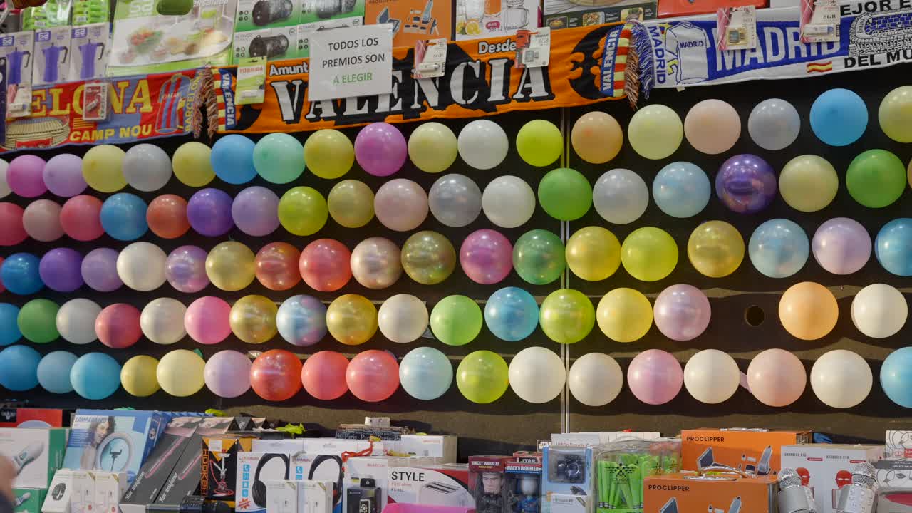 Balloon Dart Game at a Market