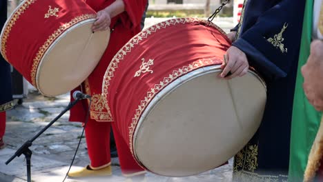 turkish musicians playing traditional drums