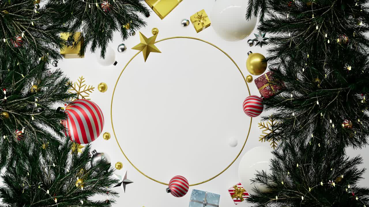 fondo de navidad con adornos y regalos