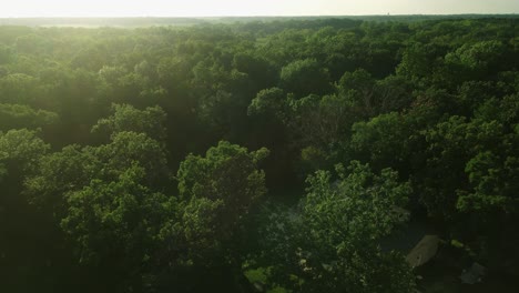 A-drone-shot-of-castle-like-residential-building-along-with-its-surroundings