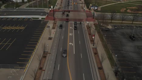 columbus, ohio tiro de ojo de pájaro para revelar el paisaje urbano