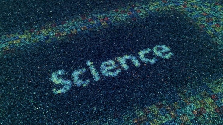 Rappresentazione digitale astratta di scienza e tecnologia