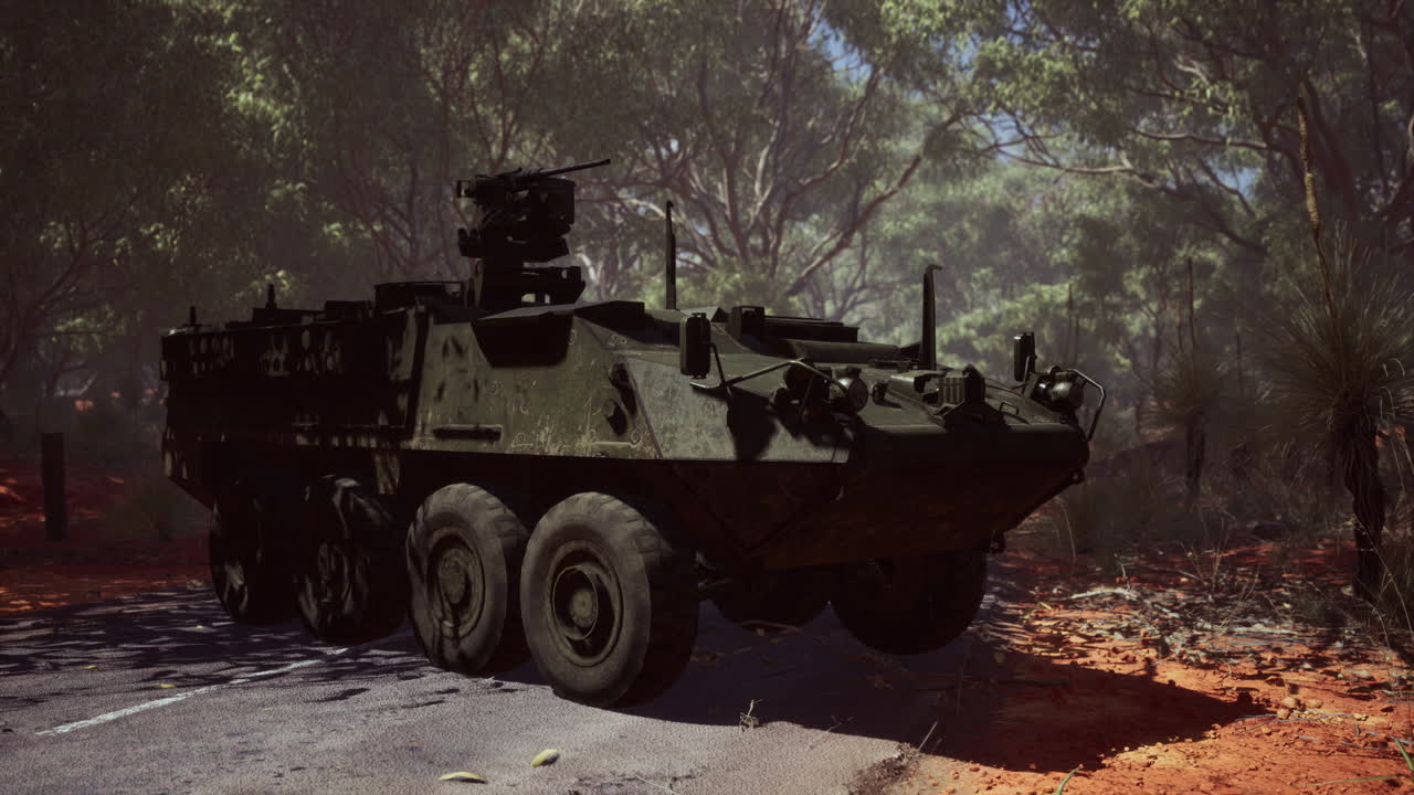 도로 에 있는 장갑 전투 군대  ⁇ 크