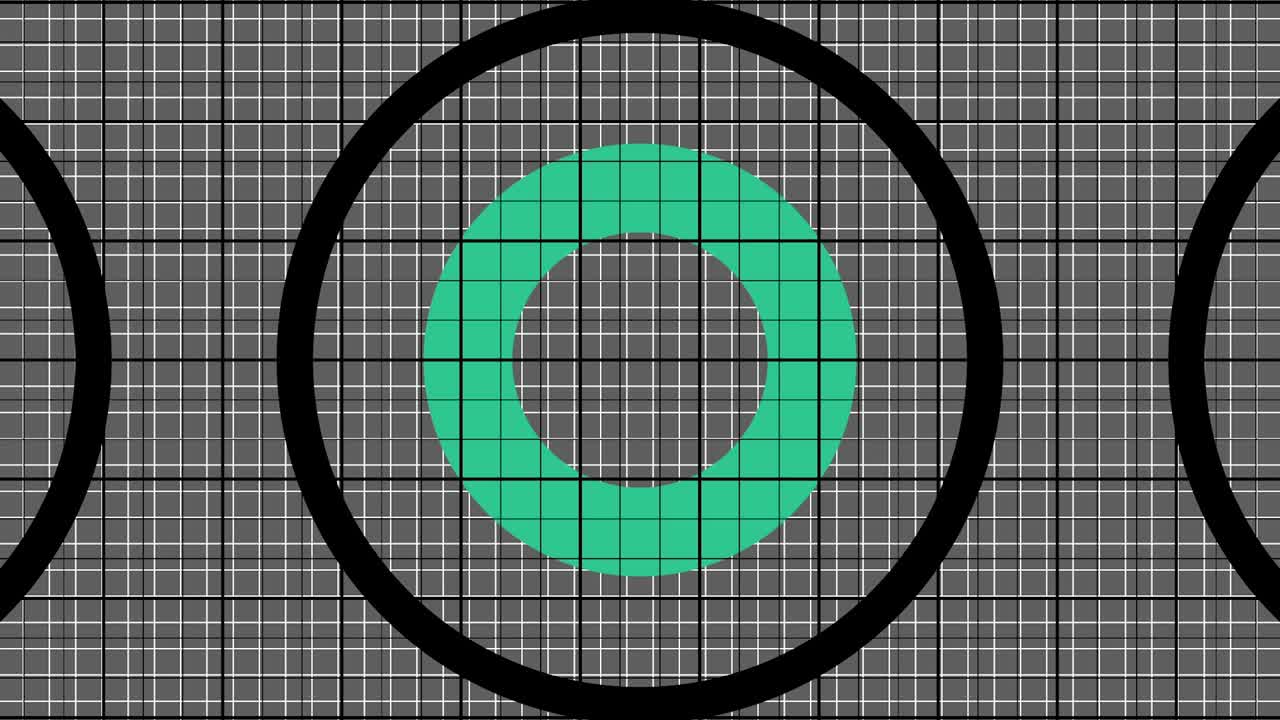 cuadrícula de fondo abstracta con círculos versión a 5