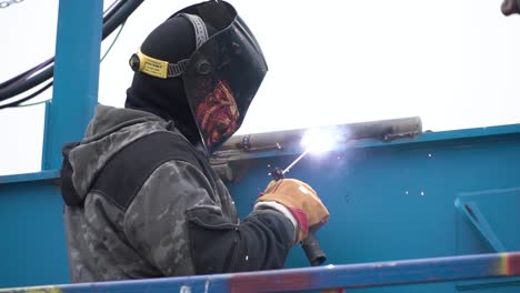 welding on a metal structure