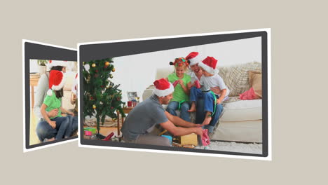interfaz animada sobre la navidad