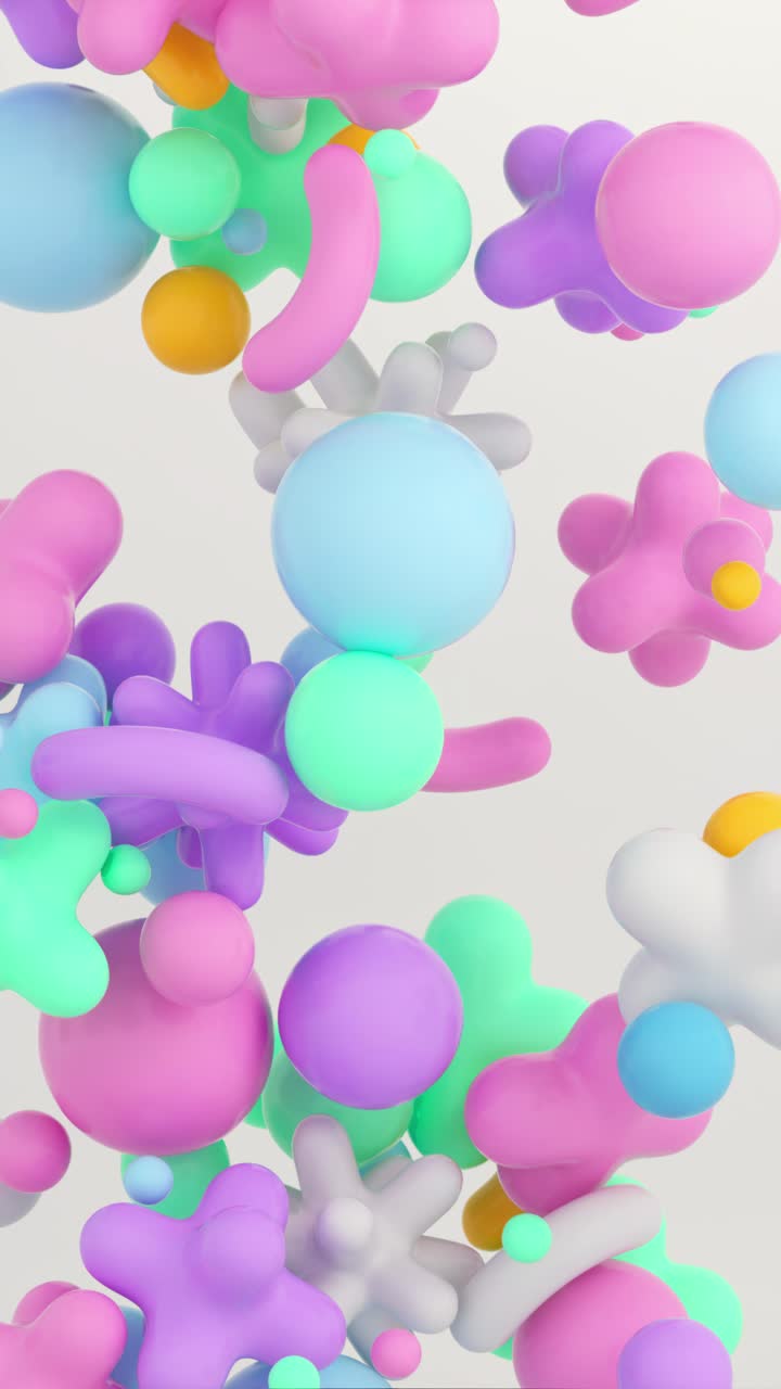 formas flotantes abstractas y coloridas