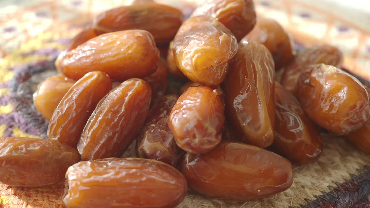 Close Up View of a Pile of Delicious Dried Dates
