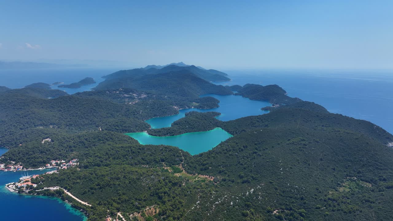 Aerial view of Mljet, Croatia's stunning green islands and blue waters