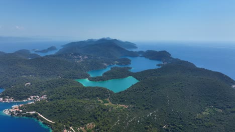 aerial view of mljet, croatia's stunning green islands and blue waters