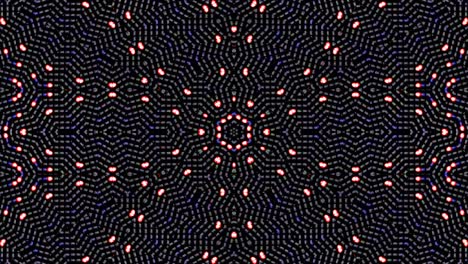 hermoso caleidoscopio abstracto que brilla, una luz radiante que regula los movimientos sutiles