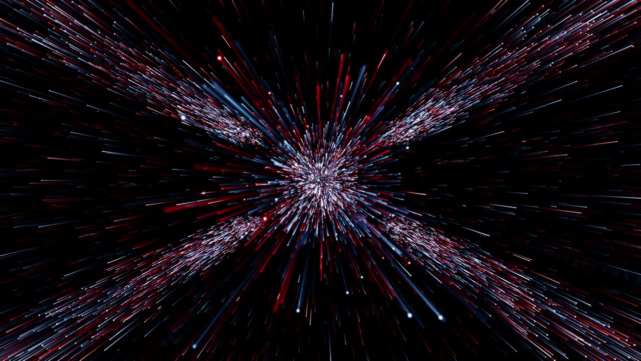 partículas azul rojo evento juego tráiler títulos escenario de concierto cinematográfico bucle de fondo