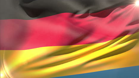 Large-german-national-flag-waving-