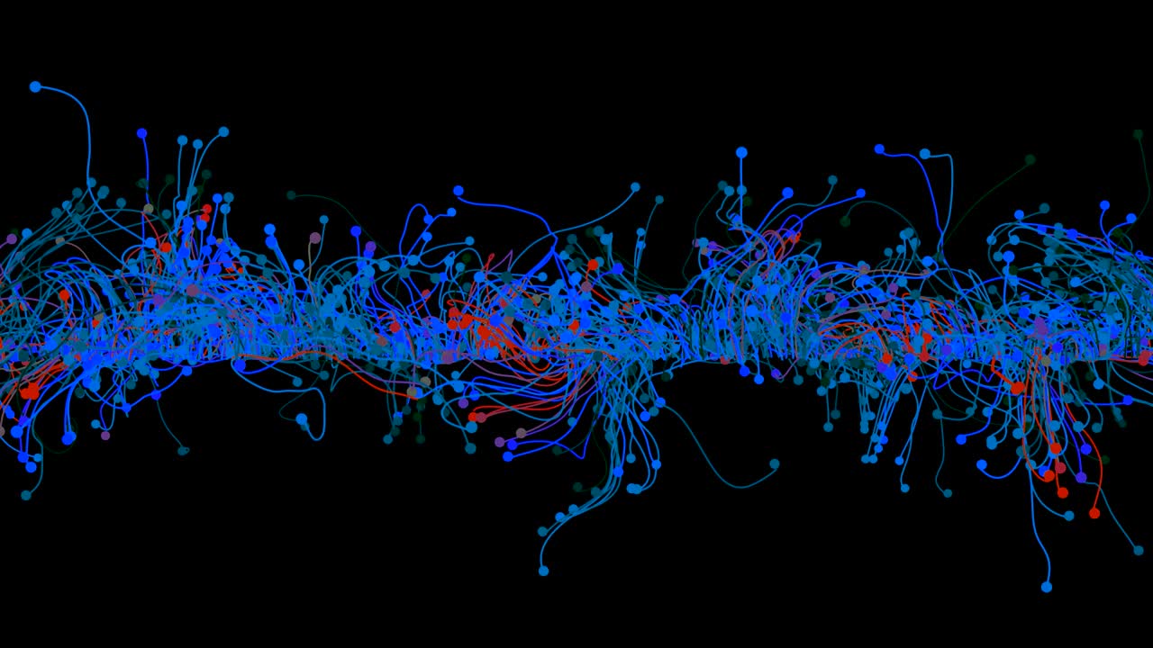 Abstract particles with trails.