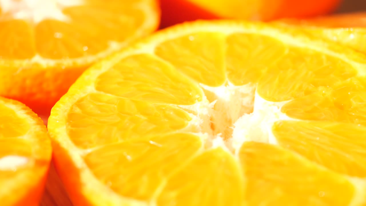 primer plano de las rebanadas de naranja