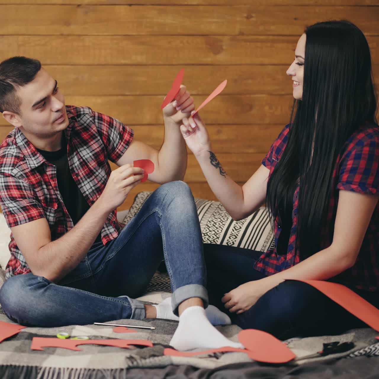 Young couple at studio