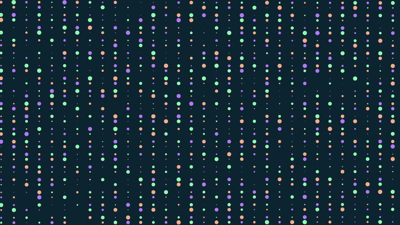 Gradient colorful dots pattern in rows
