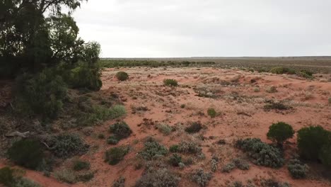 Outdoor-Natur-Drohne-Luft-Sand-Hügel-Bewegen-Sich-Vorwärts-Wüste-Australien-Busch-Outback