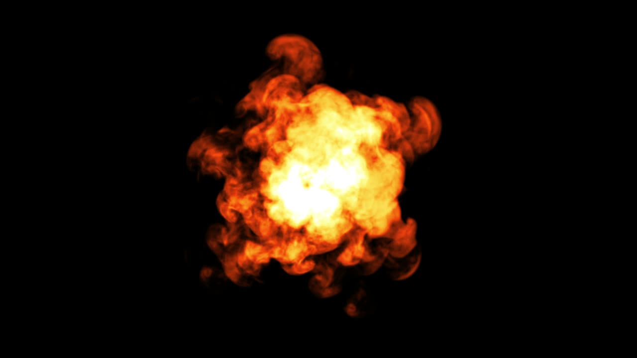 diseño de bucle de fuego en fondo negro. primer plano