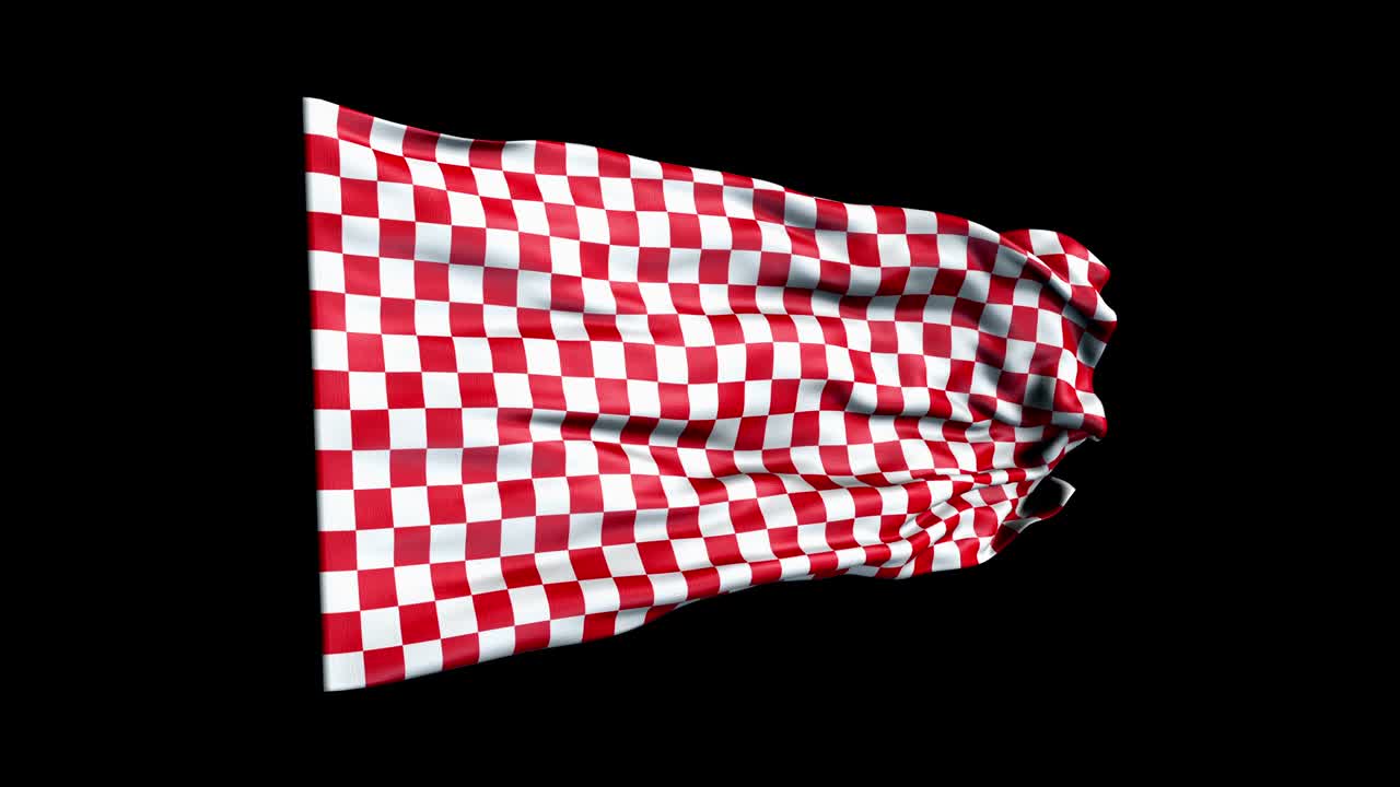 4k Checkered Race Flag Check Flag wavy silk fabric fluttering. Racing Flags, seamless looped waving background. 3D digital animation plaid open-wheel single-seater racing car car motor sport.