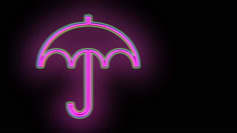 Umbrella-pattern-with-pulsing-neon-pink-led-light