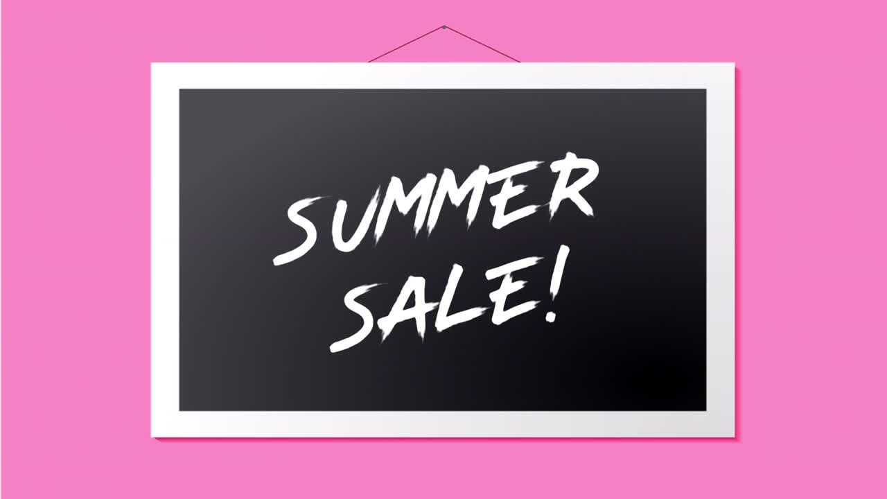 marco de fotos con texto de venta de verano