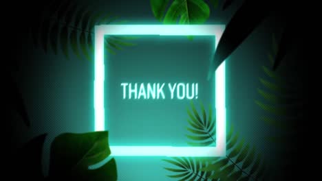 animation vintage video game screen with word thank you written