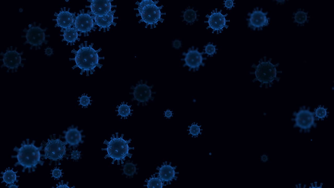 Abstrakt bevægelsesgrafik - bevægelige virusceller (loop)