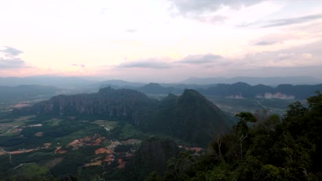 panoramic video of mountains at sunset.